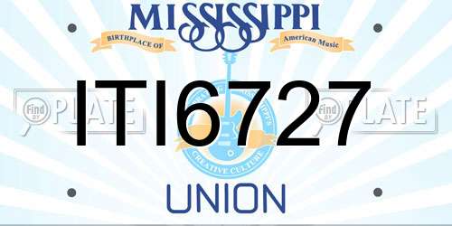 ITI6727 Mississippi License Plate