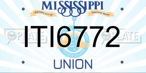 ITI6772 Mississippi License Plate