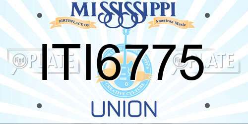 ITI6775 Mississippi License Plate