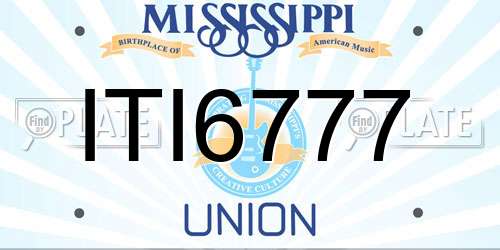 ITI6777 Mississippi License Plate