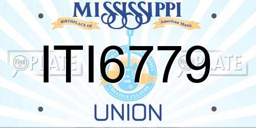 ITI6779 Mississippi License Plate