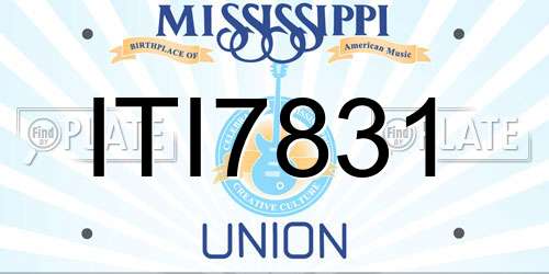 ITI7831 Mississippi License Plate