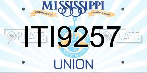 ITI9257 Mississippi License Plate