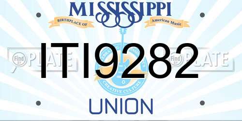 ITI9282 Mississippi License Plate