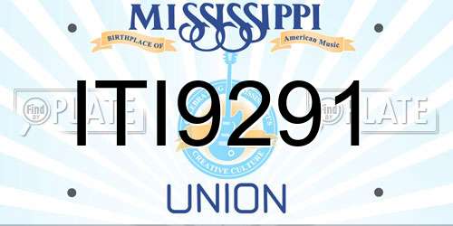ITI9291 Mississippi License Plate