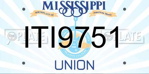 ITI9751 Mississippi License Plate