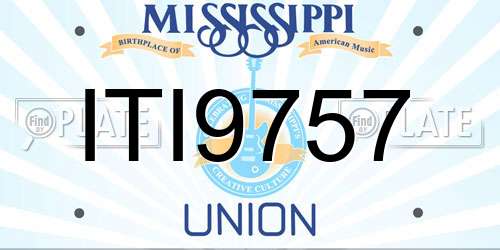 ITI9757 Mississippi License Plate