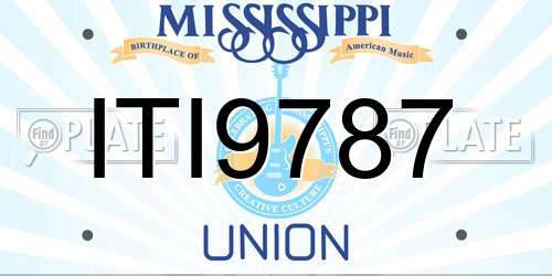 ITI9787 Mississippi License Plate