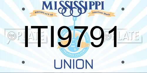 ITI9791 Mississippi License Plate