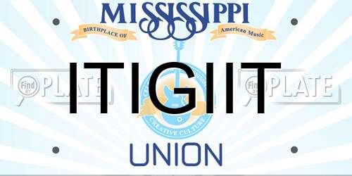 ITIGIIT Mississippi License Plate