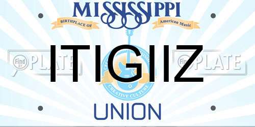 ITIGIIZ Mississippi License Plate