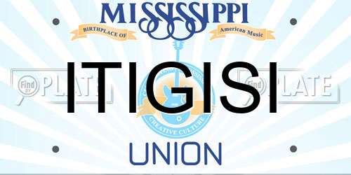 ITIGISI Mississippi License Plate