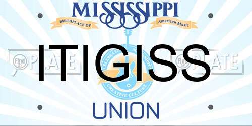ITIGISS Mississippi License Plate
