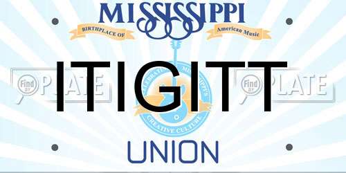 ITIGITT Mississippi License Plate