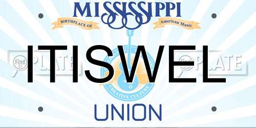 ITISWEL Mississippi License Plate