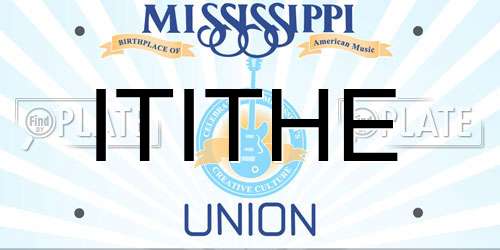ITITHE Mississippi License Plate