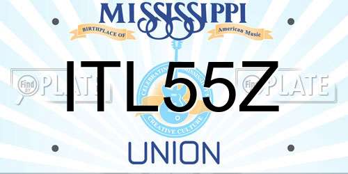 ITL55Z Mississippi License Plate