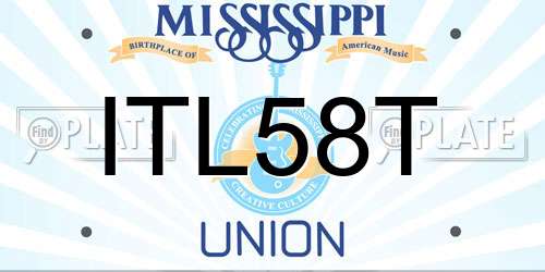 ITL58T Mississippi License Plate