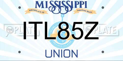 ITL85Z Mississippi License Plate