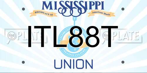 ITL88T Mississippi License Plate