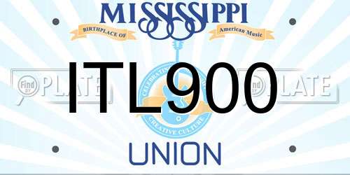ITL900 Mississippi License Plate
