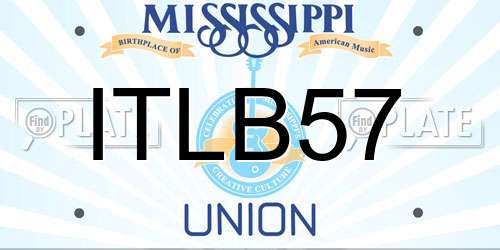 ITLB57 Mississippi License Plate