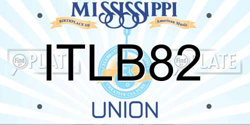 ITLB82 Mississippi License Plate