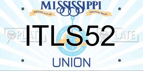 ITLS52 Mississippi License Plate