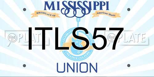 ITLS57 Mississippi License Plate