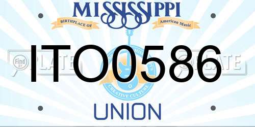 ITO0586 Mississippi License Plate