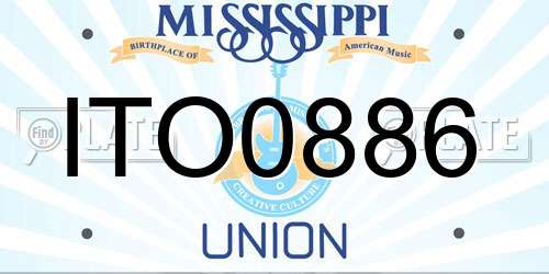 ITO0886 Mississippi License Plate