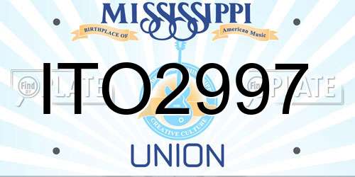 ITO2997 Mississippi License Plate