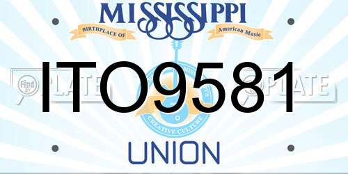 ITO9581 Mississippi License Plate