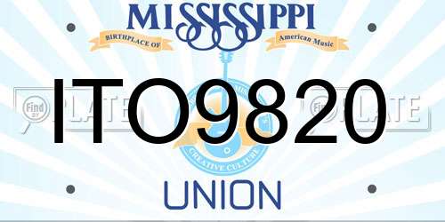 ITO9820 Mississippi License Plate