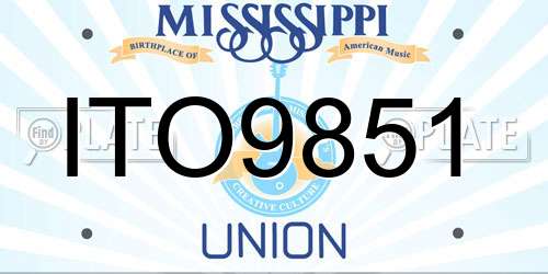 ITO9851 Mississippi License Plate