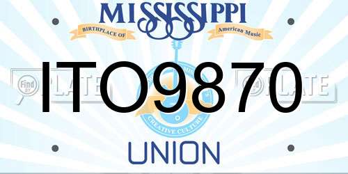 ITO9870 Mississippi License Plate