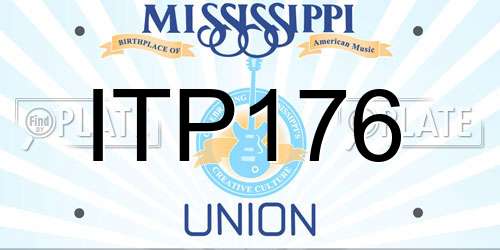 ITP176 Mississippi License Plate