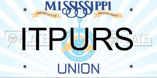 ITPURS Mississippi License Plate