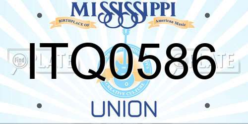 ITQ0586 Mississippi License Plate