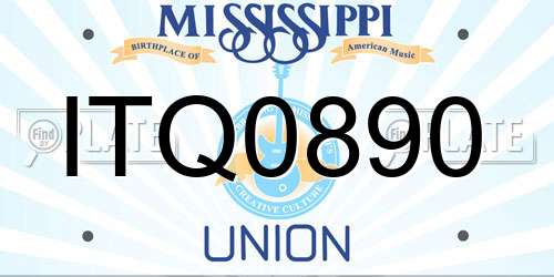 ITQ0890 Mississippi License Plate