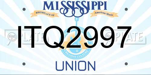 ITQ2997 Mississippi License Plate