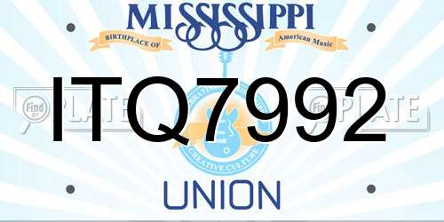 ITQ7992 Mississippi License Plate