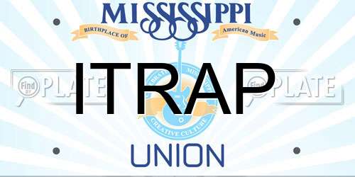 ITRAP Mississippi License Plate