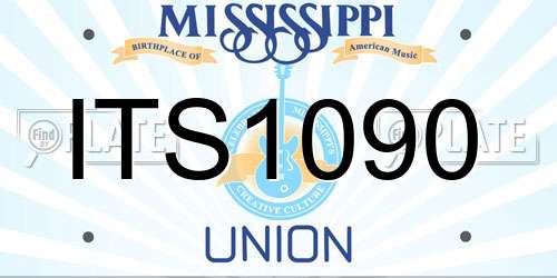ITS1090 Mississippi License Plate