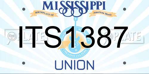 ITS1387 Mississippi License Plate