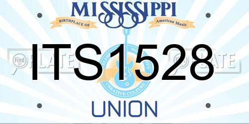 ITS1528 Mississippi License Plate