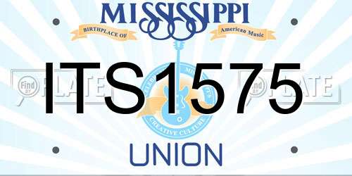 ITS1575 Mississippi License Plate