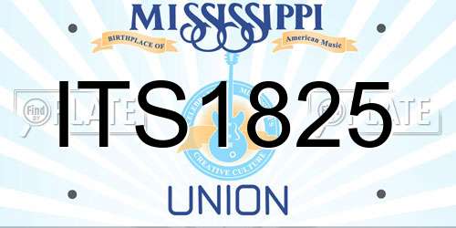ITS1825 Mississippi License Plate