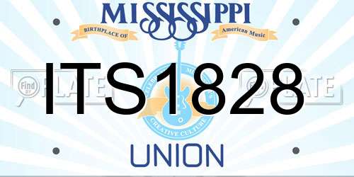 ITS1828 Mississippi License Plate