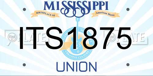 ITS1875 Mississippi License Plate
